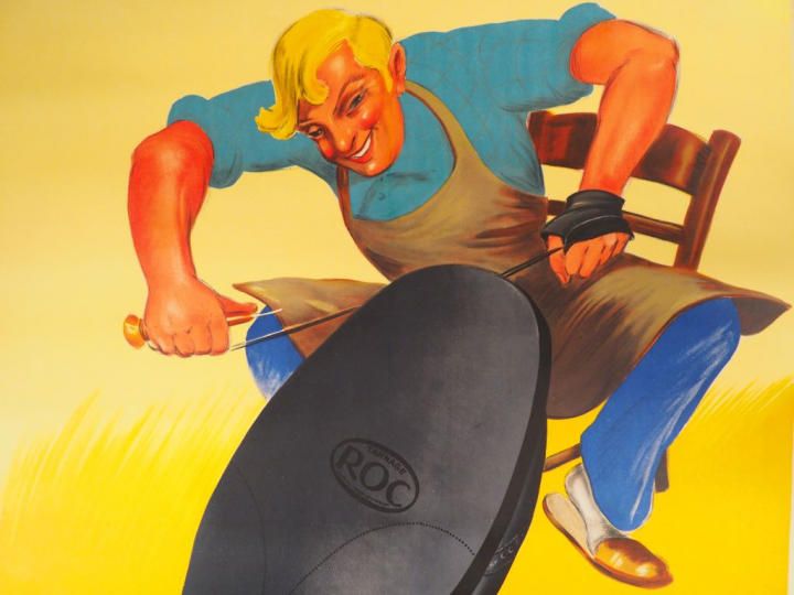 ROC. Affiche par ROBYS (R. WOLFF), imprimerie Stentor, circa 1950. Con