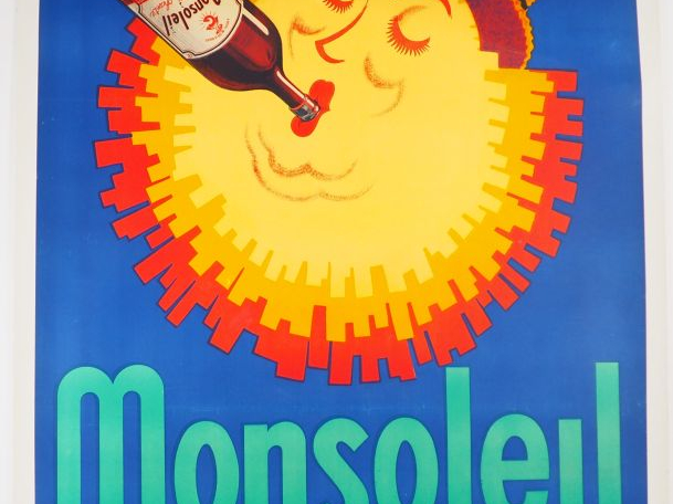 MONSOLEIL. Affiche par Robys (R. WOLFF), imprimerie Avenue Pub St Etie