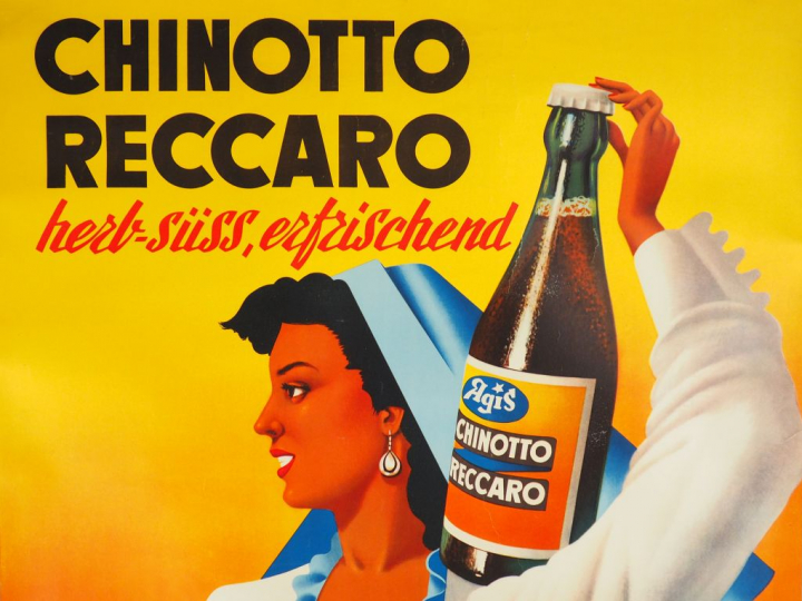 CHINOTTO RECCARO. Affiche anonyme, imprimerie Hug Zurich, circa 1950. 