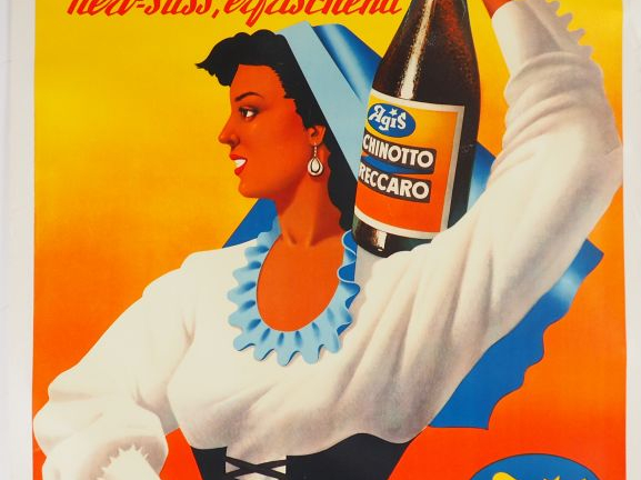 CHINOTTO RECCARO. Affiche anonyme, imprimerie Hug Zurich, circa 1950. 