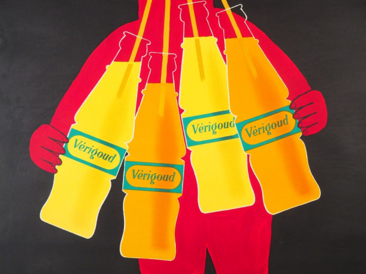 VERIGOUD. Affiche par Raymond Savignac, imprimerie De Plas, 1955. Cond