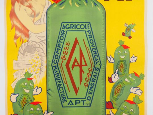 ENGRAIS C.A.P. Affiche par Fernand Bourgeois, imprimerie Reboulin Apt,