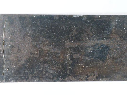 LE BOUILLON KUB. Grande plaque émaillée. Dim. : 182 x 55.5 cm.
