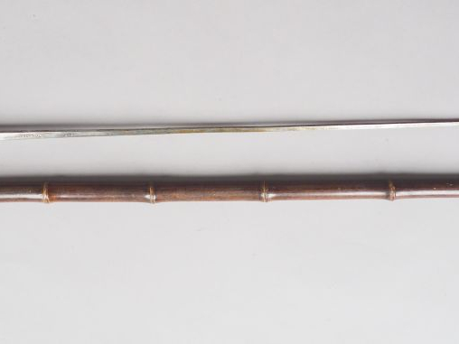 Canne épée, lame à quatre pans marquée Kligenthal et Doulaux   Cie. Po
