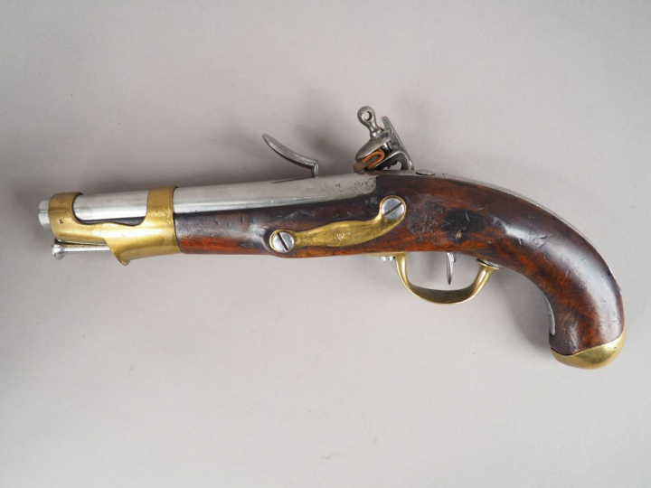 Rare pistolet de cavalerie Français modèle AN IX, fabrication Maubeuge