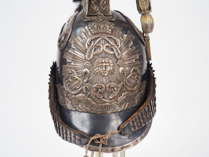 Superbe casque des Gardes du Corps du Roi Première Restauration, modif