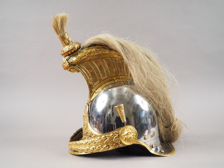 Rare ensemble comprenant une cuirasse modèle 1856 de l’escadron des ce