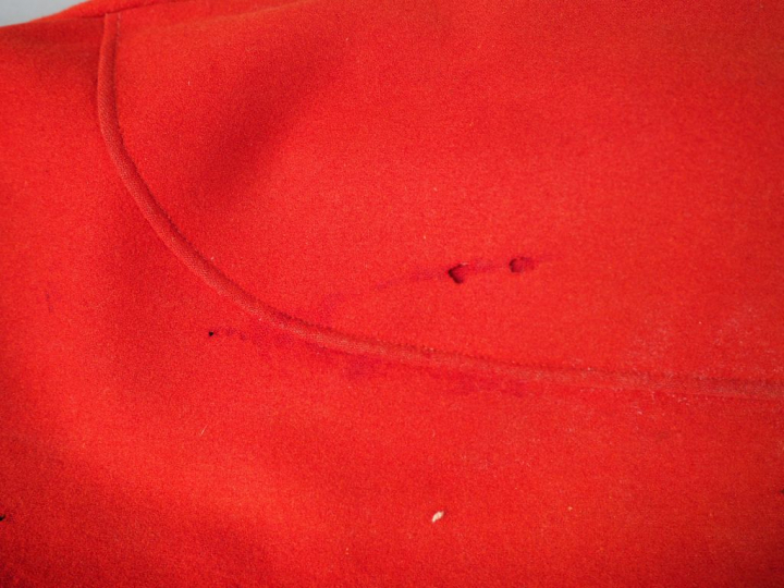 Pantalon troupe à basane réglementaire drap garance, passepoil noir, c