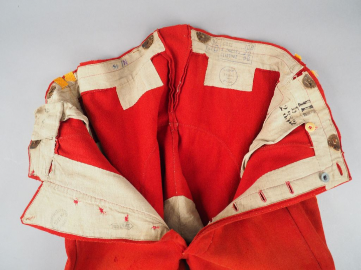 Pantalon à basane dans le gout d’un pantalon de guide de la Garde Impé