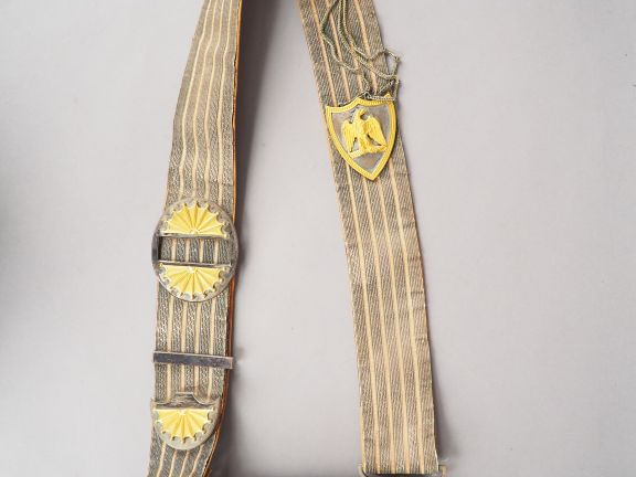 Giberne d’Officier de cavalerie de la Garde Nationale, avec sa large b