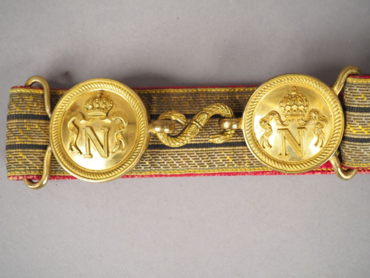 Superbe ceinturon porte épée pour officier des grenadiers-voltigeurs, 