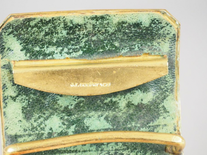 Belle plaque de ceinturon de cent-gardes, plateau rectangulaire à pans