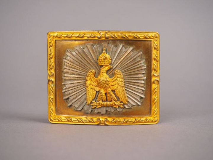 Belle Plaque de ceinturon d’officier de cuirassier de la Garde impéria