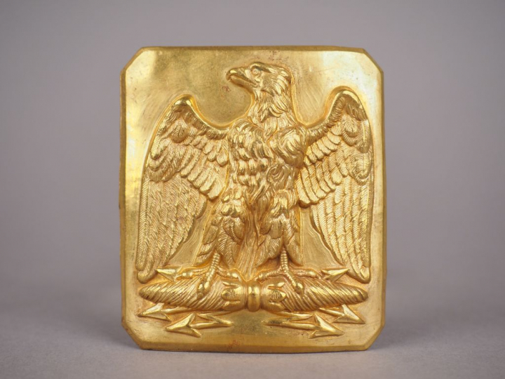 Plateau de ceinturon rectangulaire à pans coupés de la Garde Nationale