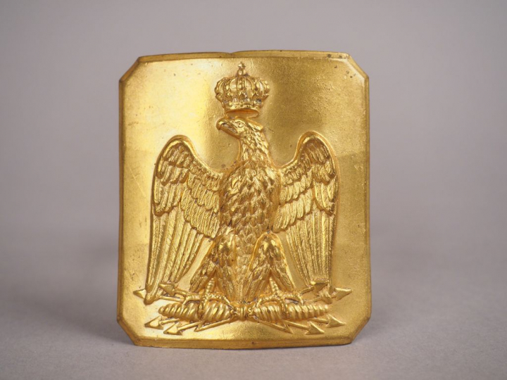 Plateau de ceinturon rectangulaire épais à pans coupés de la Garde Nat