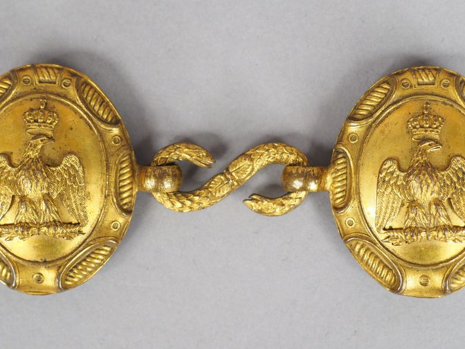 Boucle agrafe de ceinturon porte épée d’officier supérieur Second Empi