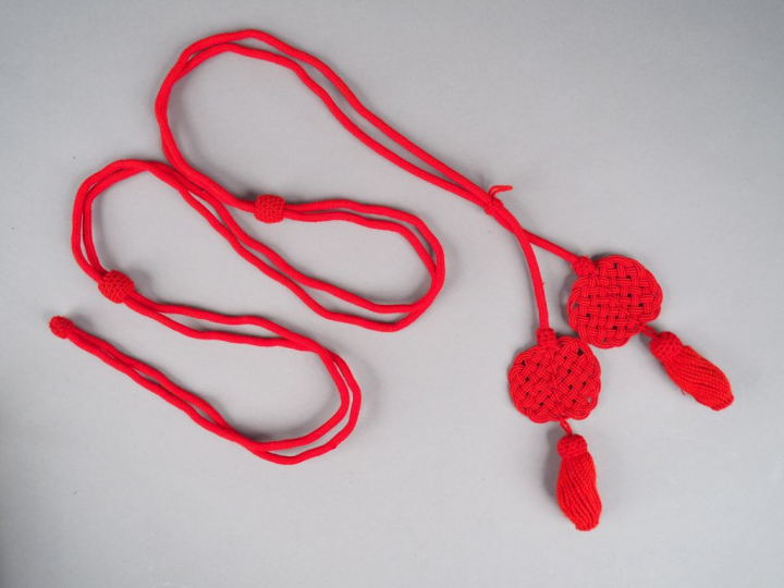 Beau cordon raquette de chapska ou de Kolback Second Empire en laine r