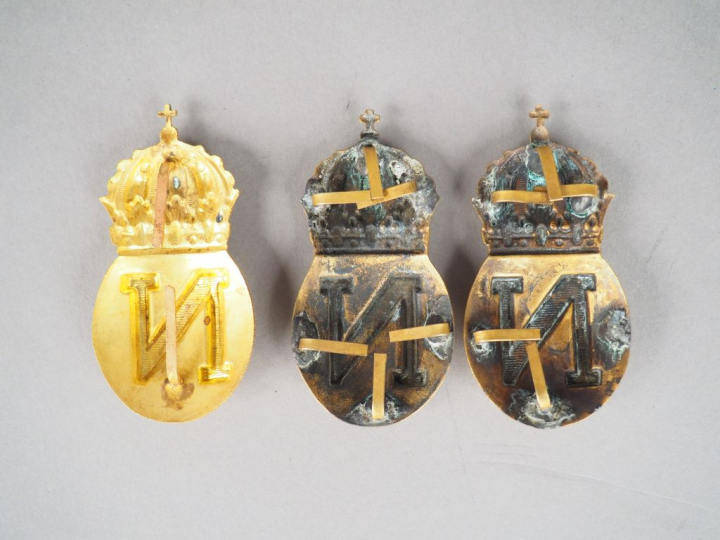 Lot de trois ornements de croupières de guides de la Garde impériale (