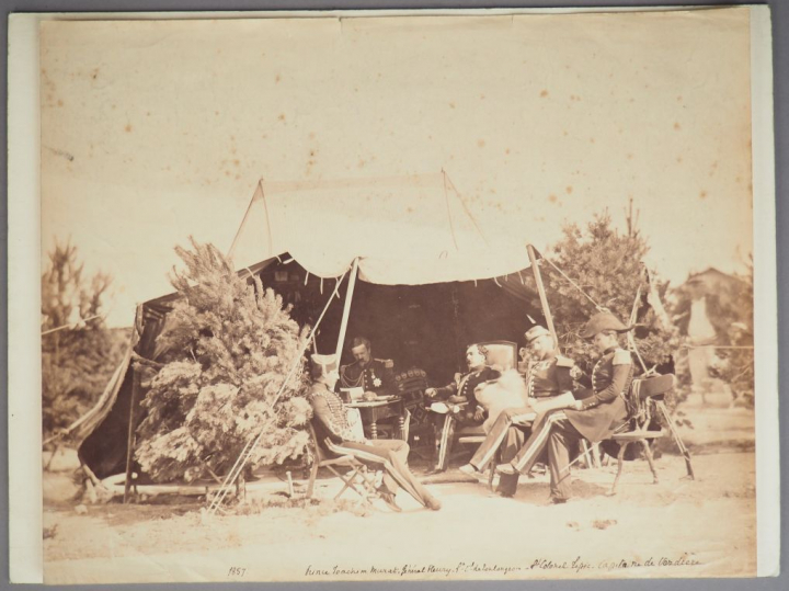 Gustave LEGRAY (1820 - 1884) « Souvenir du camp de Châlons » Tirage al
