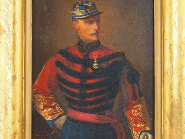 Ecole française XIXème « Capitaine des Zouaves » Huile sur panneau.  S