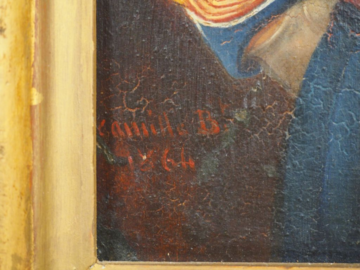 Ecole française XIXème « Capitaine des Zouaves » Huile sur panneau.  S