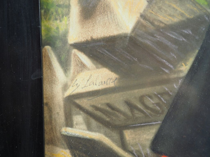 LALAISSE « Le Maréchal Mac Mahon après la victoire » Pastel.  Signé en