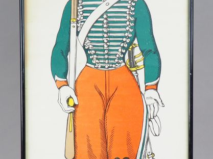 Paire d’images d’Epinal « Zouave 1852 » et « Hussard 1840 ». Pellerin 