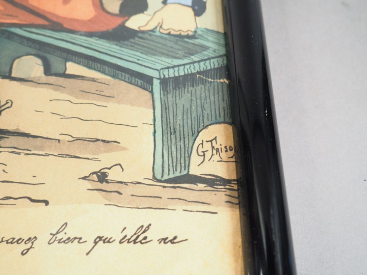 Trois différentes lithographies en couleur « Caricatures militaires ».