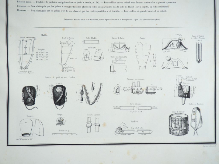 ARMAND-DUMARESCQ. Uniformes de la Garde Impériale , Becqut en 1857 , d