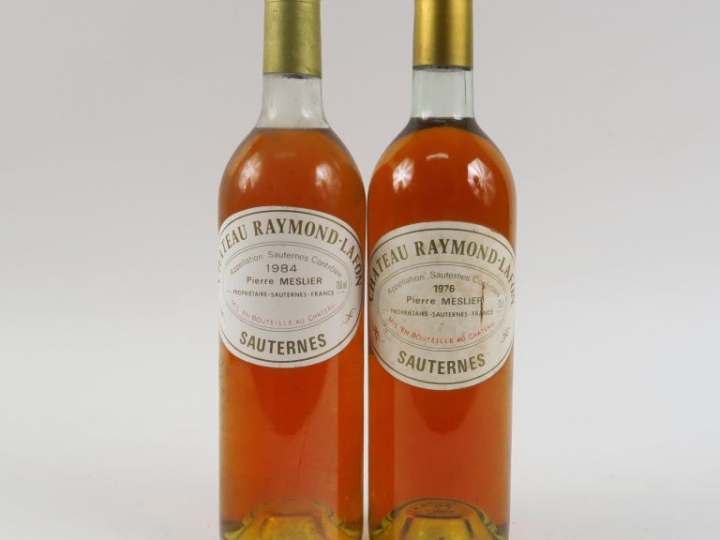 2 BOUTEILLES CHÂTEAU RAYMOND LAFON SAUTERNES - 1 de 1976 BG/1 de 1984 