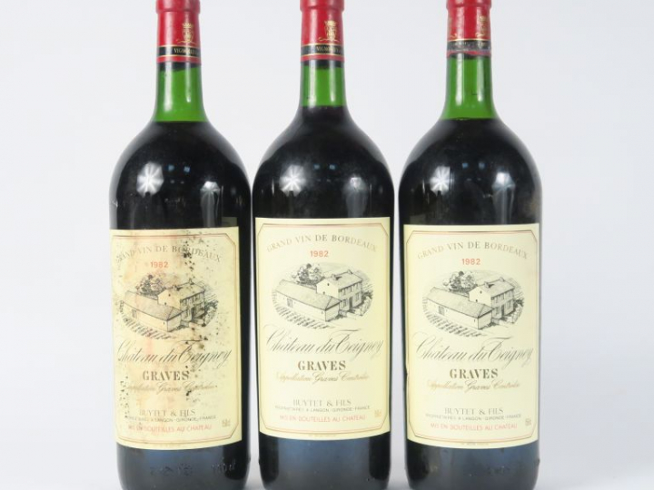 3 MAGNUMS CHÂTEAU DU TEIGNEY GRAVES - 1982 - BG