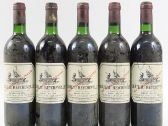 Vente aux enchères 5 BOUTEILLES CHÂTEAU BEYCHEVELLE GCC ST JULIEN - 1983 - BG