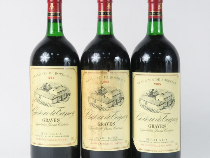 3 MAGNUMS CHÂTEAU DU TEIGNEY GRAVES - 1985 - BG