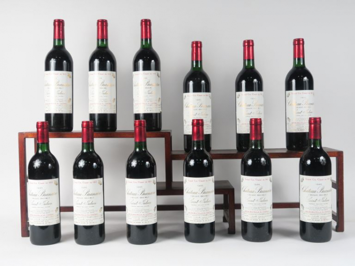 12 BOUTEILLES CHÂTEAU BRANAIRE GCC ST JULIEN - 1985 - CBO -  10 BG/2 L
