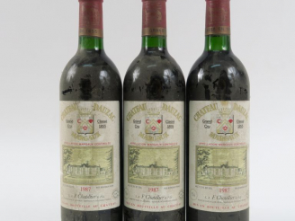 Vente aux enchères 3 BOUTEILLES CHÂTEAU DAUZAC GCC MARGAUX - 1987 - BG