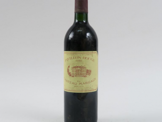 Vente aux enchères 1 BOUTEILLE PAVILLON ROUGE DU CHÂTEAU MARGAUX - 1989 - BG+