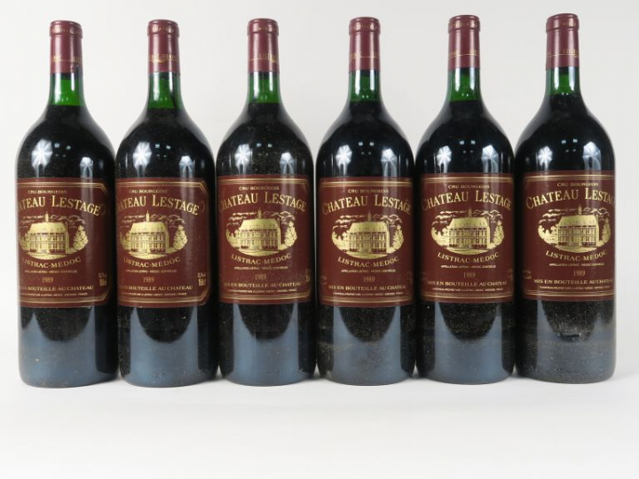 6 MAGNUMS CHÂTEAU LESTAGE CB LISTRAC MÉDOC - 1989 - CBO - BG