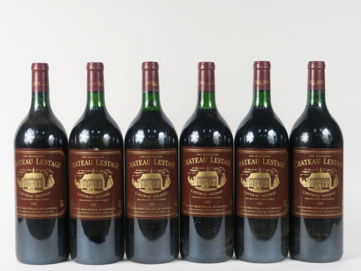 6 MAGNUMS CHÂTEAU LESTAGE CB LISTRAC MÉDOC - 1989 - CBO - BG
