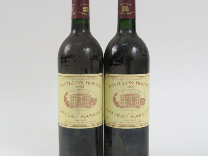 2 BOUTEILLES PAVILLON ROUGE DU CHÂTEAU MARGAUX - 1992