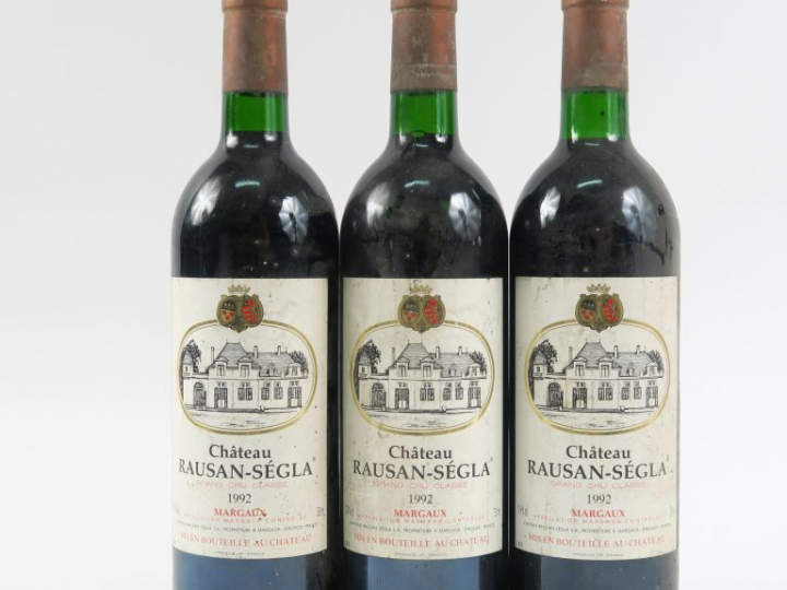 3 BOUTEILLES CHÂTEAU RAUSAN SÉGLA GCC MARGAUX - 1992 - BG