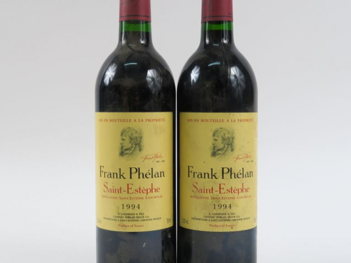 2 BOUTEILLES FRANK PHÉLAN SÉGUR ST ESTEPHE - 1994