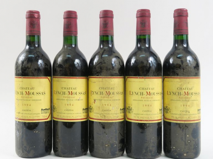 5 BOUTEILLES CHÂTEAU LYNCH MOUSSAS GCC PAUILLAC - 1994