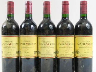Vente aux enchères 5 BOUTEILLES CHÂTEAU LYNCH MOUSSAS GCC PAUILLAC - 1998