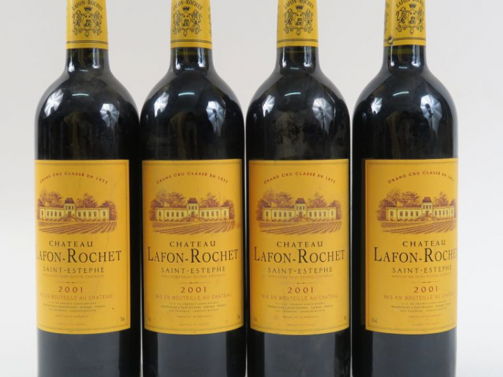 4 BOUTEILLES CHÂTEAU LAFON ROCHET GCC ST ESTEPHE - 2001