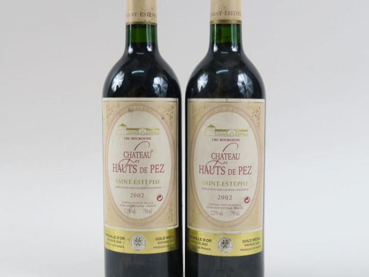 2 BOUTEILLES CHÂTEAU LES HAUTS DE PEZ ST ESTEPHE - 2002