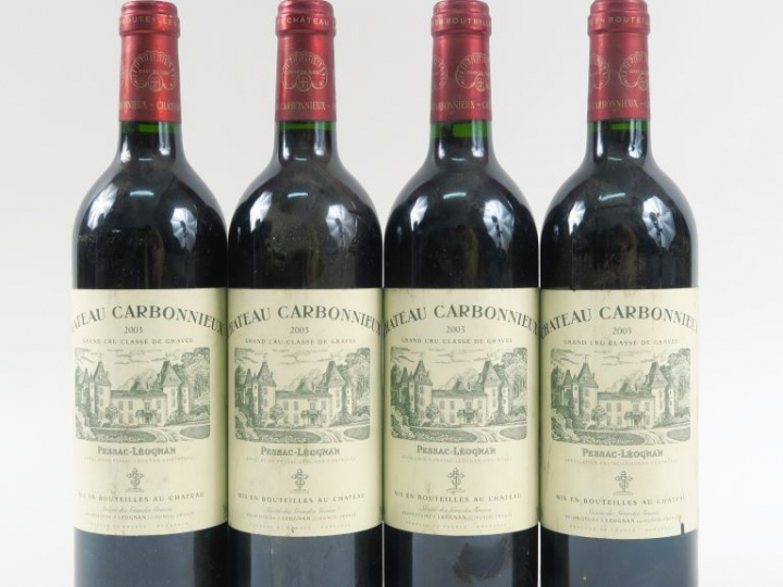 4 BOUTEILLES CHÂTEAU CARBONNIEUX GCC GRAVES - 2003