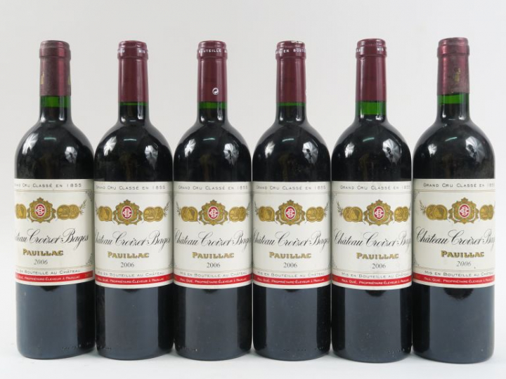 6 BOUTEILLES CHÂTEAU CROIZET BAGES GCC PAUILLAC - 2006