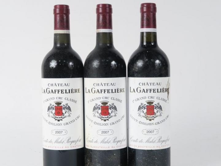 3 BOUTEILLES CHÂTEAU LA GAFFELIÈRE 1er GCC ST EMILION - 2007