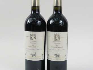 Vente aux enchères 2 BOUTEILLES CHÂTEAU VIRGINE DE VALANDRAUD GC ST EMILION - 2008