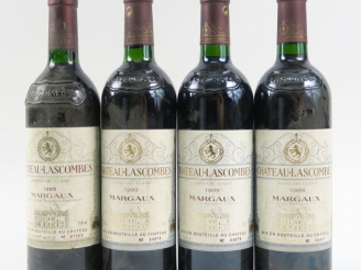 Vente aux enchères 4 BOUTEILLES CHÂTEAU LASCOMBES GCC MARGAUX : 1 de 1985 - 3 de 1999